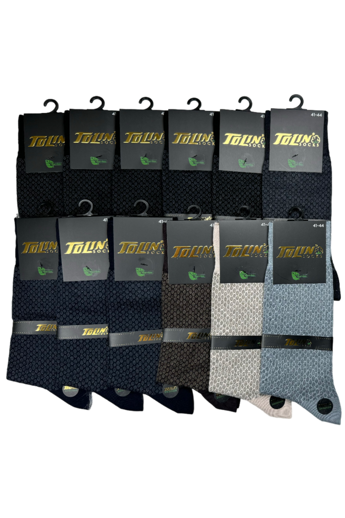 Men's Seemless Bamboo Calf-Length Socks, 12-Pack