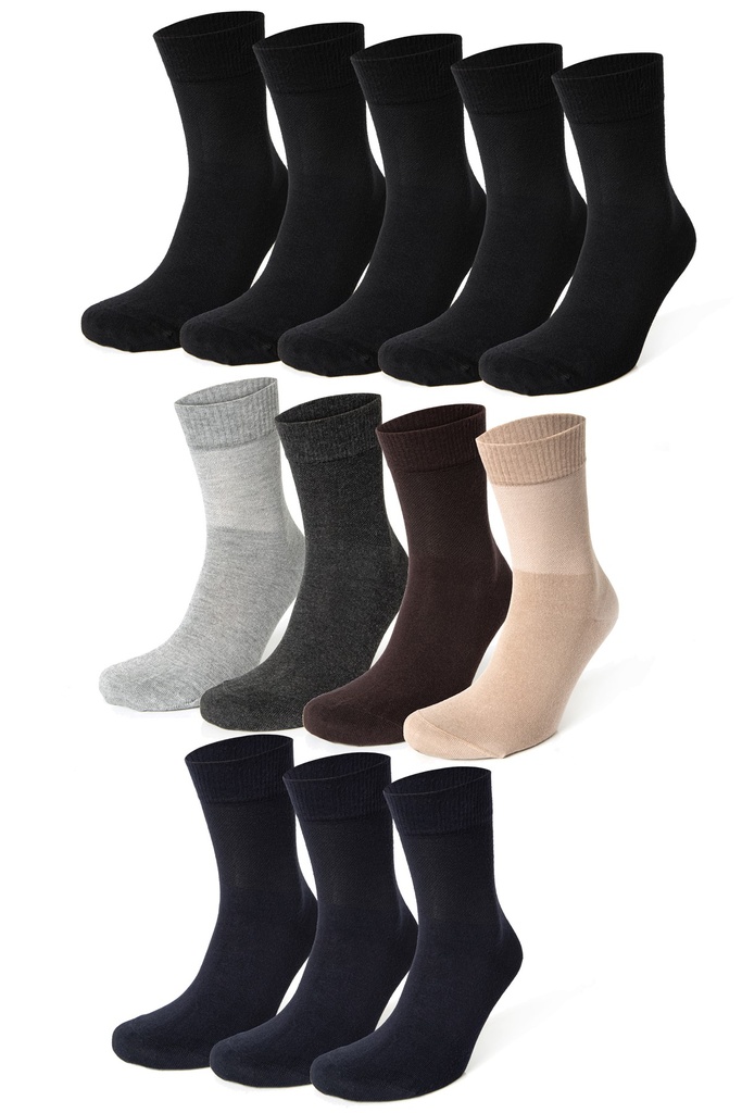 Men's Bamboo Diabetic Crew Socks, 12-pack