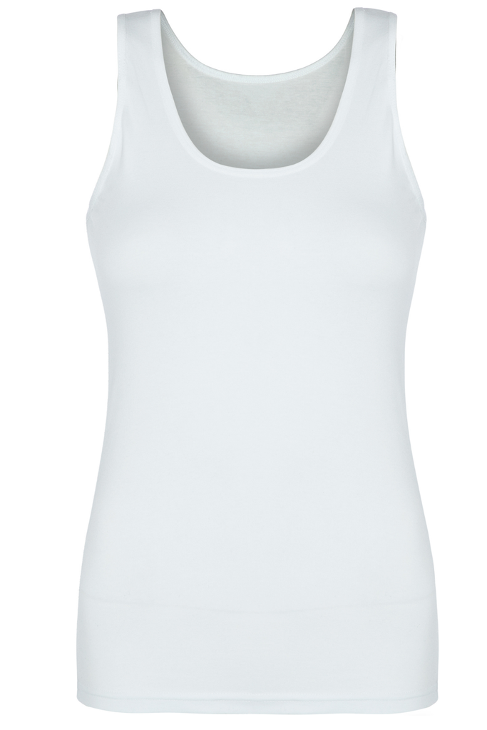 Women's Sleeveless Tank Top, Cotton-Elastane Blend