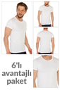 6 lı Paket %100 Pamuk O Yaka Erkek Süprem Fanila 314