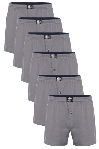 [TOLIN0415.06  GRİ M] Men's Boxer Briefs, 100% Cotton 6-pack (GRAY, M)