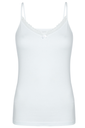 Women's Spaghetti Strap Tank Top with Lace Detailling, Cotton-Elastane Blend