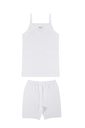 Girl's Set x3 (Spaghetti Strap Tank Top + Biker Shorts), 100% Cotton 
