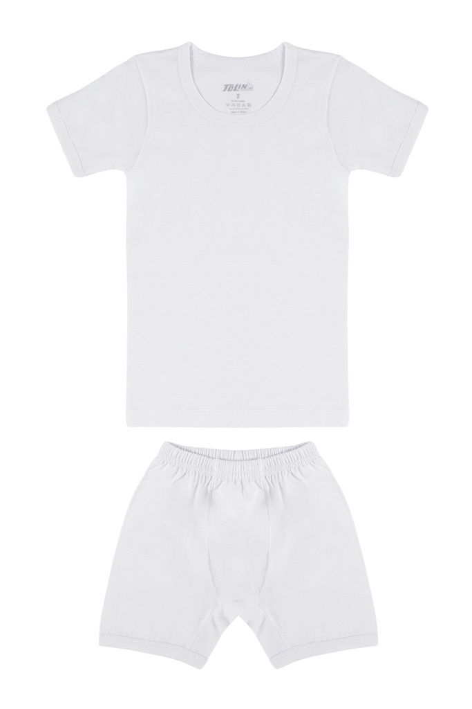 Boy's Set (Crew Neck T-shirt + Boxer), 100% Cotton