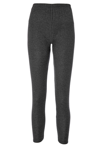 [TOLIN7211 ANTRASİT MELANJ  S] Women's Ribbed Full-Length Leggings, 100% Cotton  (ANTHRACITE MELANGE, S)