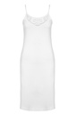 Women's Spaghetti Strap Lace Detailled Midi Slip, 100% Cotton - 1228