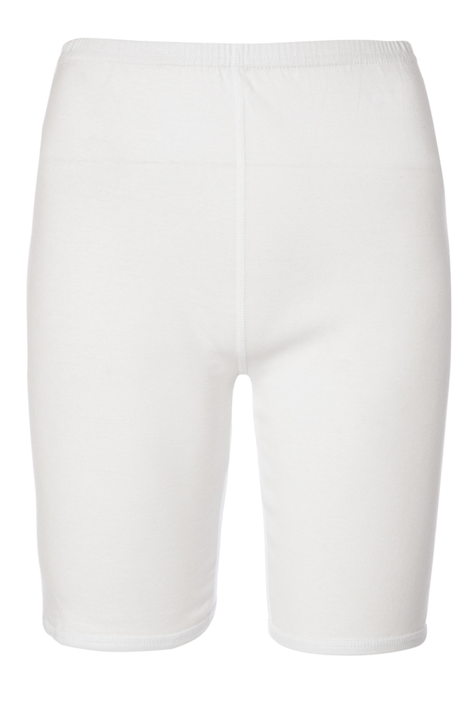 Women's Ribbed Biker Shorts, 100% Cotton