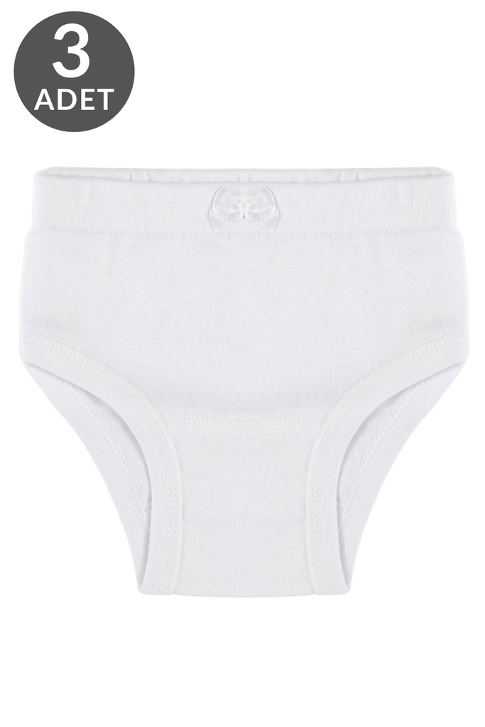 Girl's Briefs, 100% Cotton 3-pack