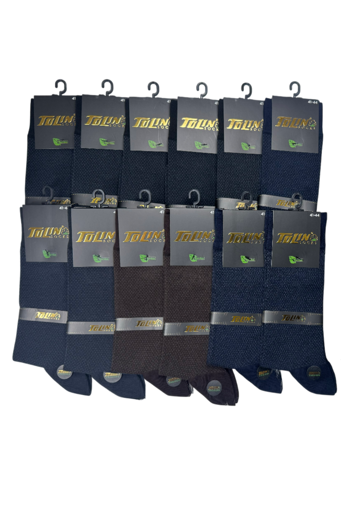 Men's Bamboo Crew Socks, 12-pack