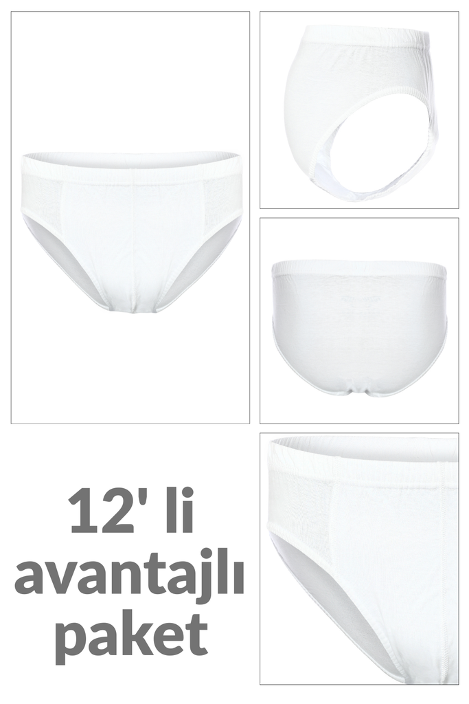 12 li Erkek %100 Pamuklu Süprem Külot 213