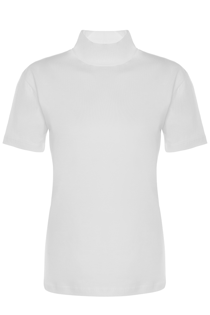 Women's Turtle-Neck T-shirt, Cotton-Elastane Blend