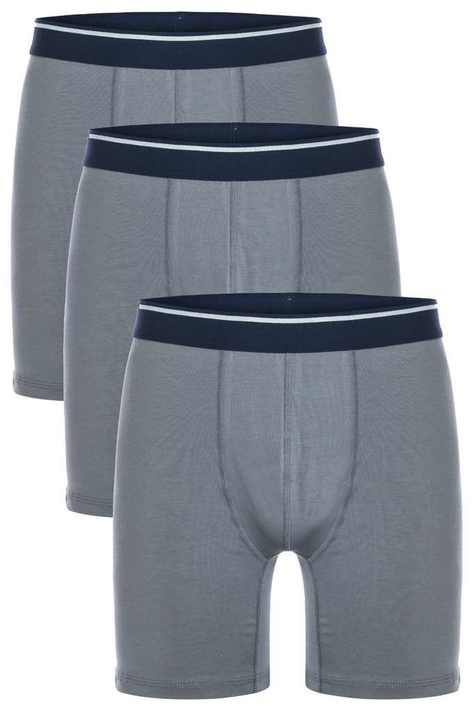 3 lü Erkek Pamuklu Likralı Esnek Uzun Boxer Seti 4197
