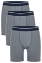 Men's Long Boxer Briefs, Cotton-Elastane Blend 3-pack - 4197