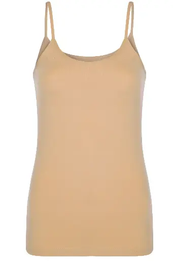 [TOLIN1223] Women's Spaghetti Strap Tank Top, Cotton-Elastane Blend