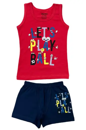 [TOLIN830] Boy's Set (Sleeveless Tank Top and Boxer Briefs), Cotton-Elastane Blend - 830