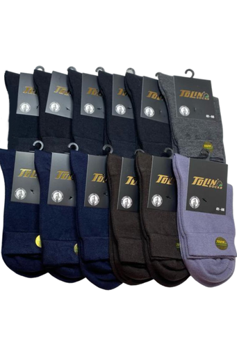 [TOLIN14900.12] Men's Seemless Bamboo Crew Socks, 12-Pack