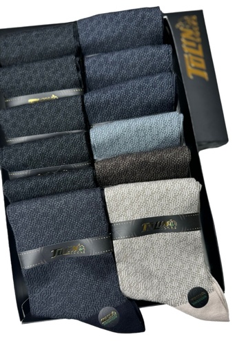 [TOLIN14140.12] Men's Seemless Bamboo Calf-Length Socks, 12-Pack