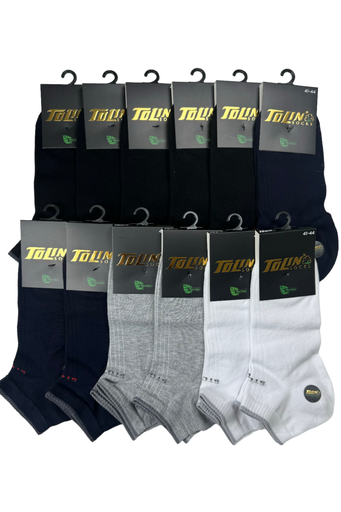 [TOLIN10533.12] Men's Bamboo Ankle Socks, 12 pack
