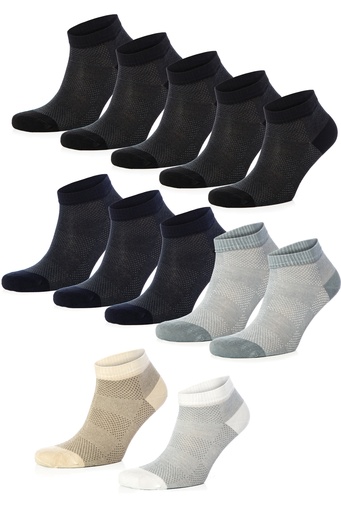 [TOLIN10515.12] Men's Bamboo Ankle Socks, 12 pack