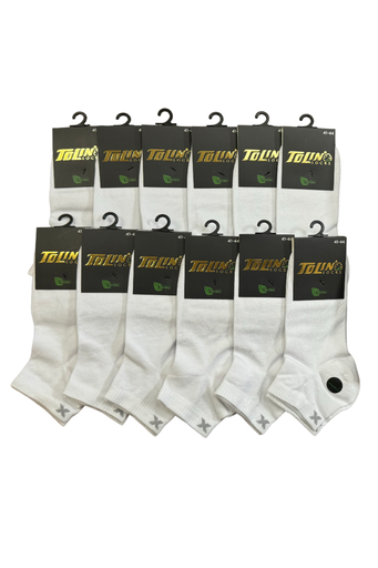 [TOLIN10531.12] Men's Bamboo Ankle Socks, 12 pack