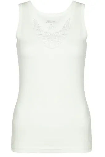 [TOLIN1215] Women's Sleeveless Tank Top with Lace Detailing, 100% Cotton