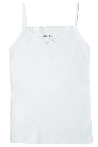 [TOLIN1422.03] Girl's Ribbed Spaghetti Strap Tank Top, 100% Cotton 3-pack