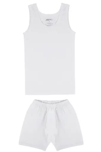 [TOLIN8315] Boy's Set (Sleeveless Tank Top + Boxer), 100% Cotton