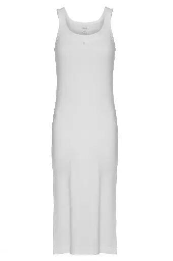 [TOLIN1231] Women's Ribbed Full Length Sleeveless Slip , 100% Cotton