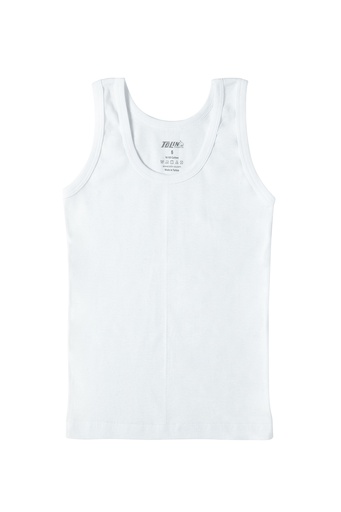 [TOLIN0130.03] Boy's Ribbed Sleeveless Tank Top, 100% Cotton 3-pack