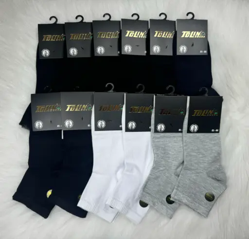 [TOLIN10550] جرابات رجالي ساق وسط بامبو - 10550