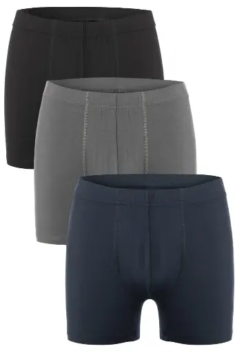 [TOLIN0417.03] 3 lü Erkek Bambu Likralı Esnek Boxer Seti 417