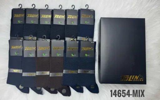 [TOLIN14654] جرابات رجالي ساق طويل بامبو أربع مواسم - 14654
